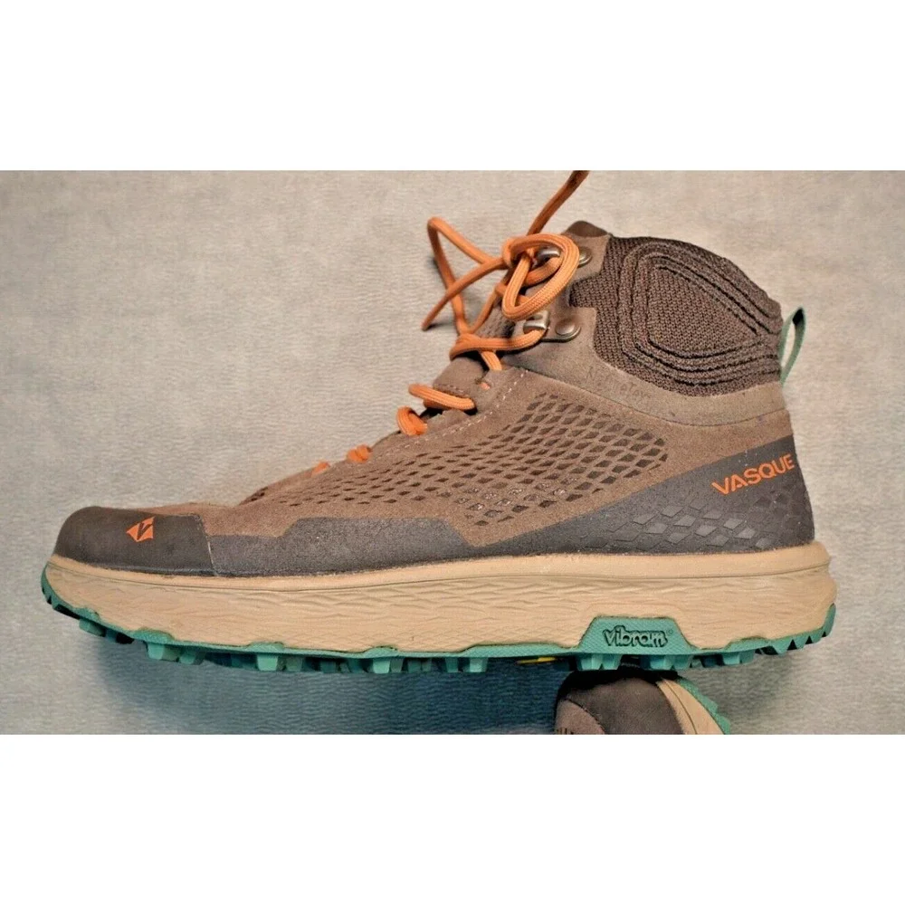Vasque Womens 8 M Breeze Seude Mid High Hiking Boots Shoes‎ Waterproof Vibram